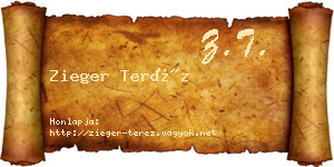 Zieger Teréz névjegykártya
